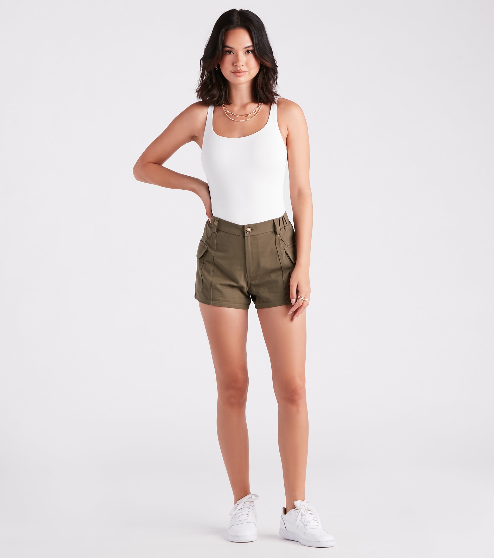 Can't Go Without Cargo Twill Shorts - Image 2
