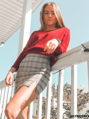 Preppy In Plaid Double Slit Mini Skirt