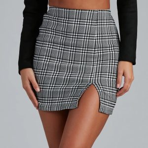 Perfectly Plaid High Waist Mini Skirt