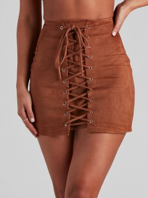 Next Level Faux Suede Mini Skirt