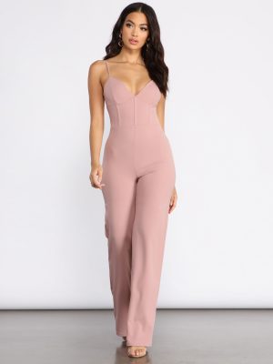Made You Look Corset Detail Jumpsuit