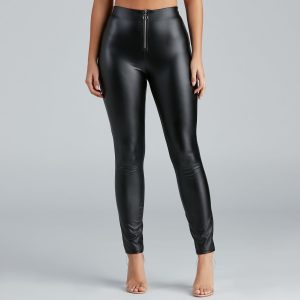 Steal The Scene High Waist Faux Leather Leggings
