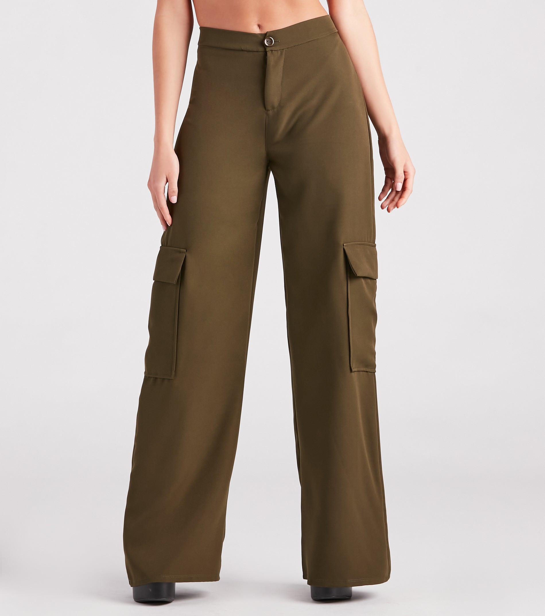 Keep It Cool Wide-Leg Cargo Trouser Pants - Image 5