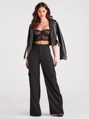 Keep It Cool Wide-Leg Cargo Trouser Pants