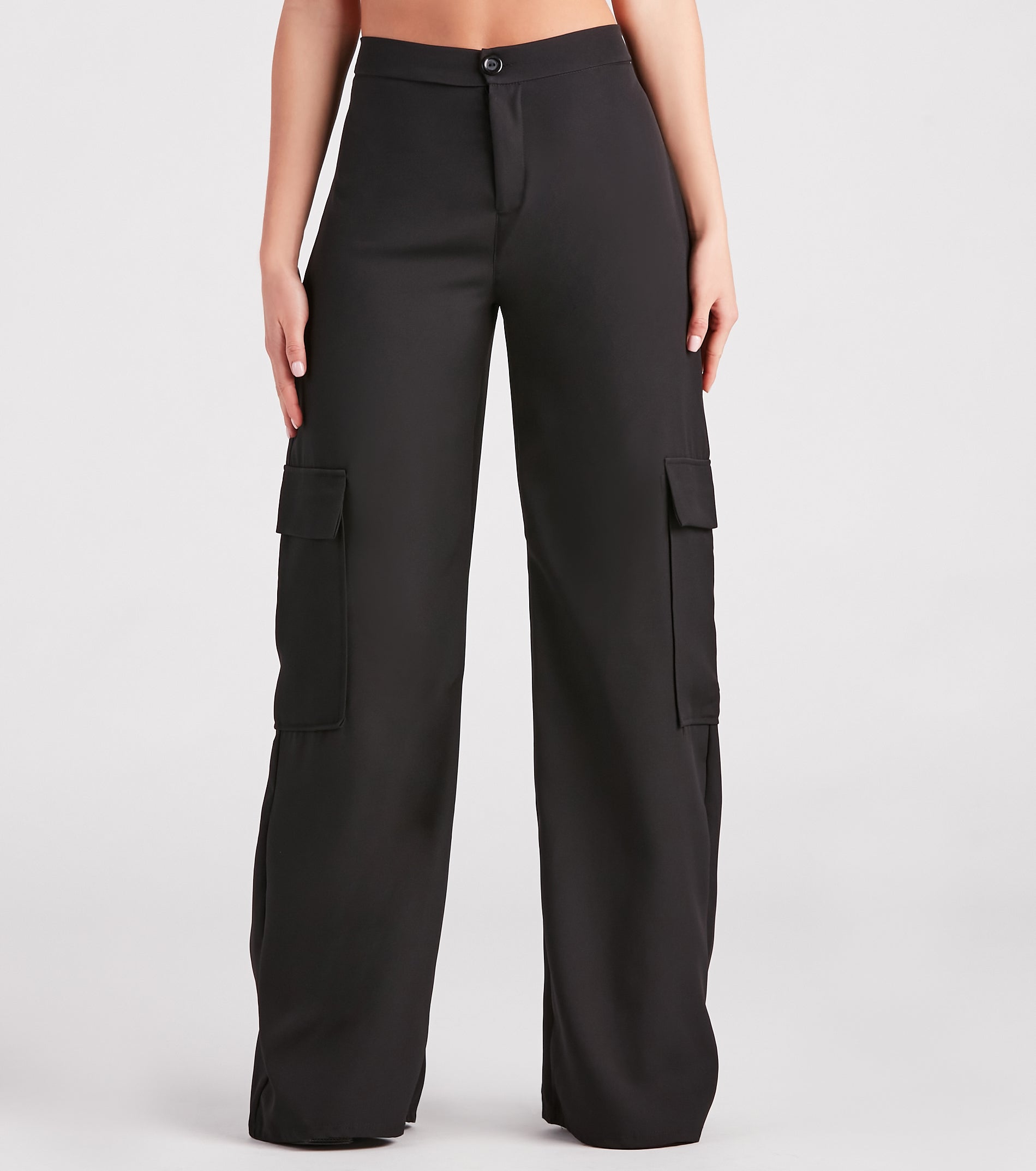 Keep It Cool Wide-Leg Cargo Trouser Pants - Image 2
