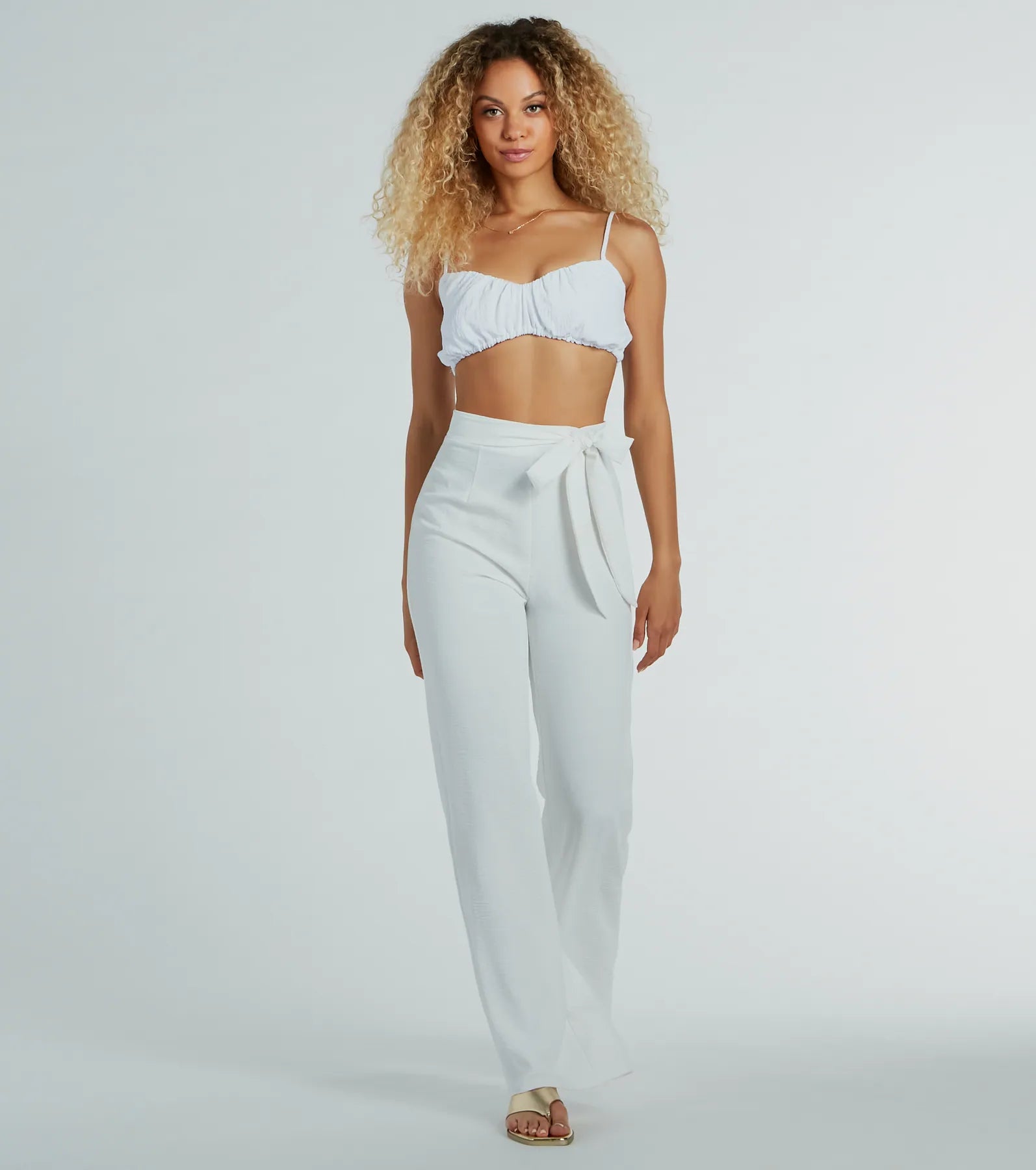 Sittin Pretty Tie Waist Wide-Leg Palazzo Pants - Image 5