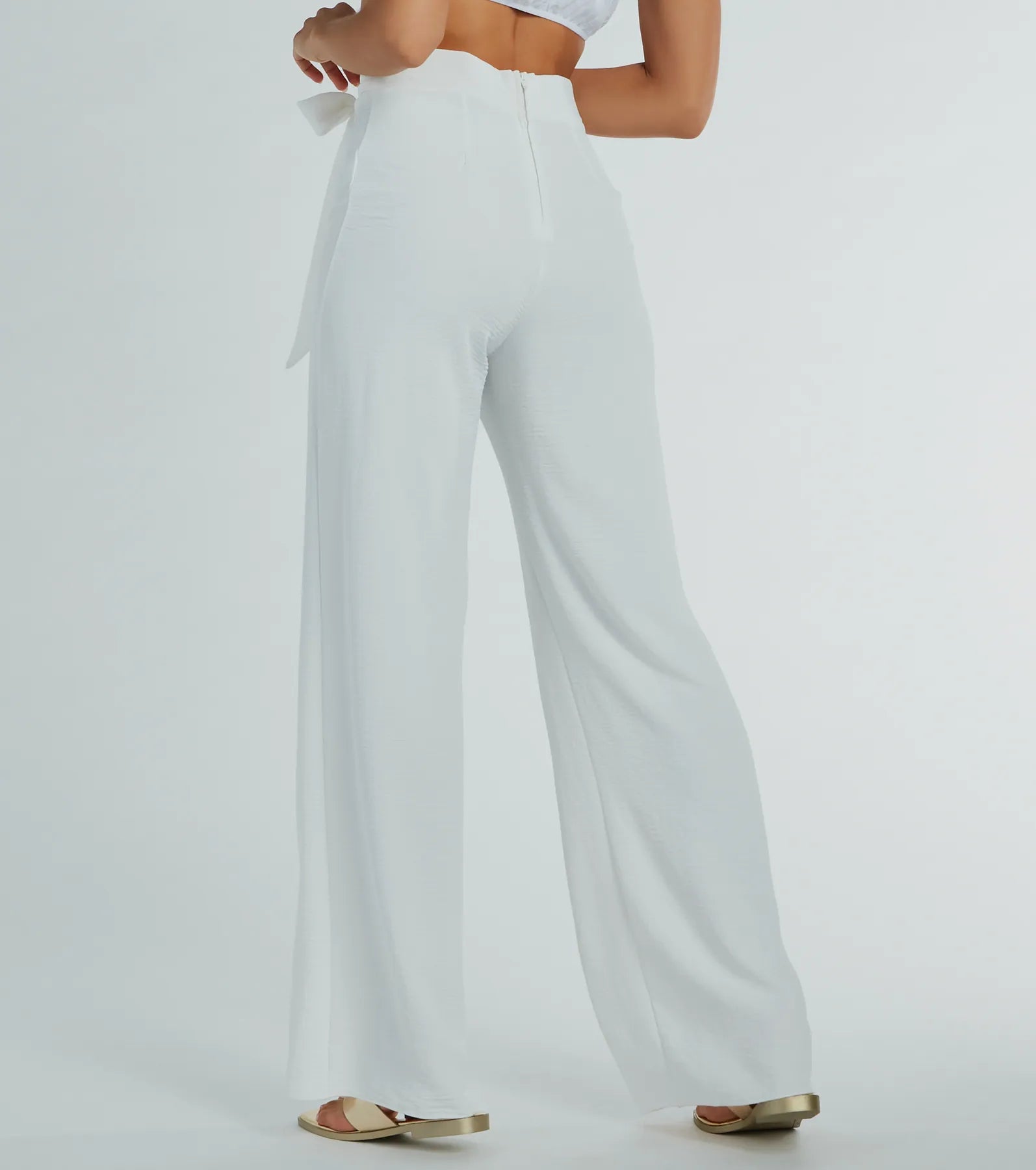 Sittin Pretty Tie Waist Wide-Leg Palazzo Pants - Image 7