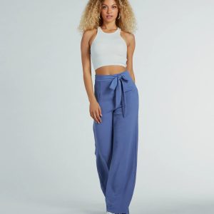 Sittin Pretty Tie Waist Wide-Leg Palazzo Pants