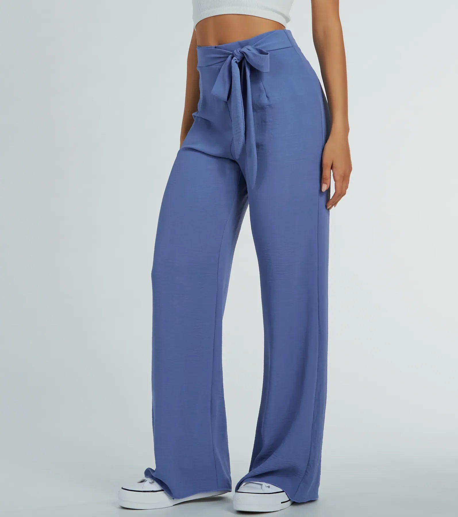 Sittin Pretty Tie Waist Wide-Leg Palazzo Pants - Image 2