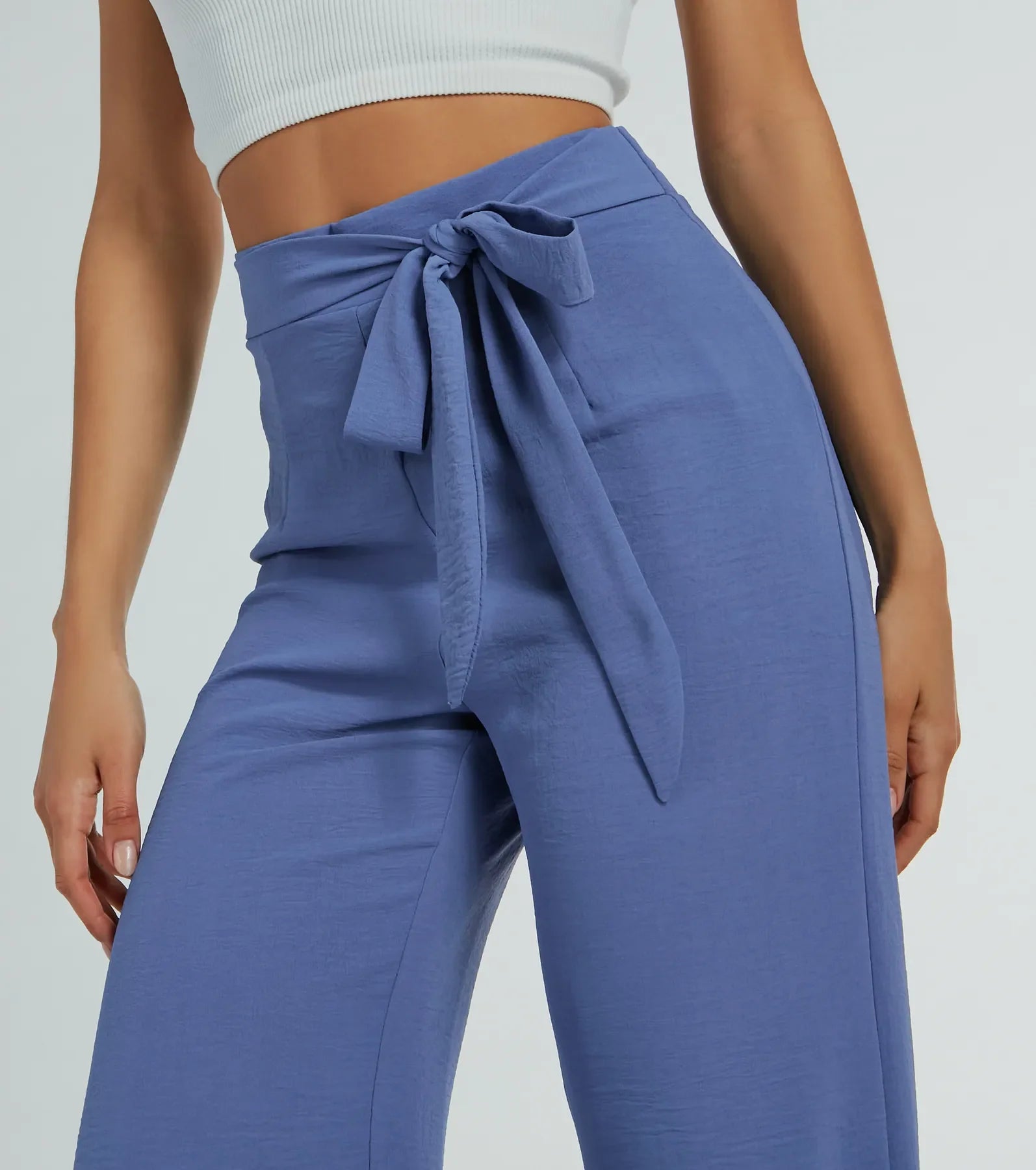 Sittin Pretty Tie Waist Wide-Leg Palazzo Pants - Image 4