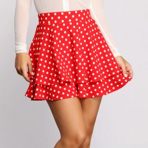 Miss Retro Mouse Polka Dot Skater Skirt