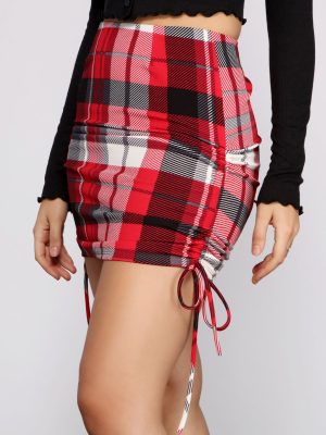 Stylish Babe Plaid Mini Skirt