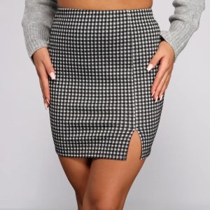 Check on It Plaid Mini Skirt