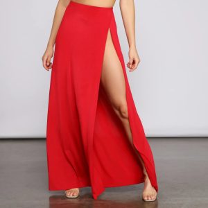 Bold Impressions High Slit Maxi Skirt