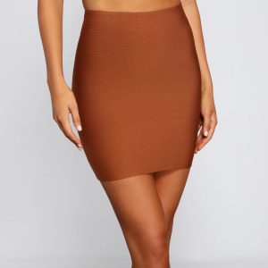 Chic And Sleek Bandage Mini Skirt