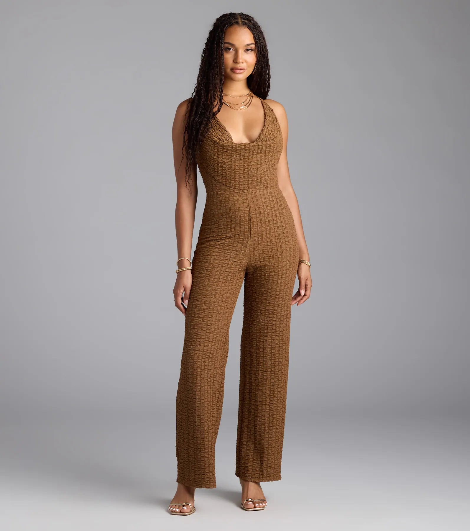 Make A Statement Strappy Open Back Jumpsuit