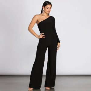 On Show One Shoulder Jumpsuit