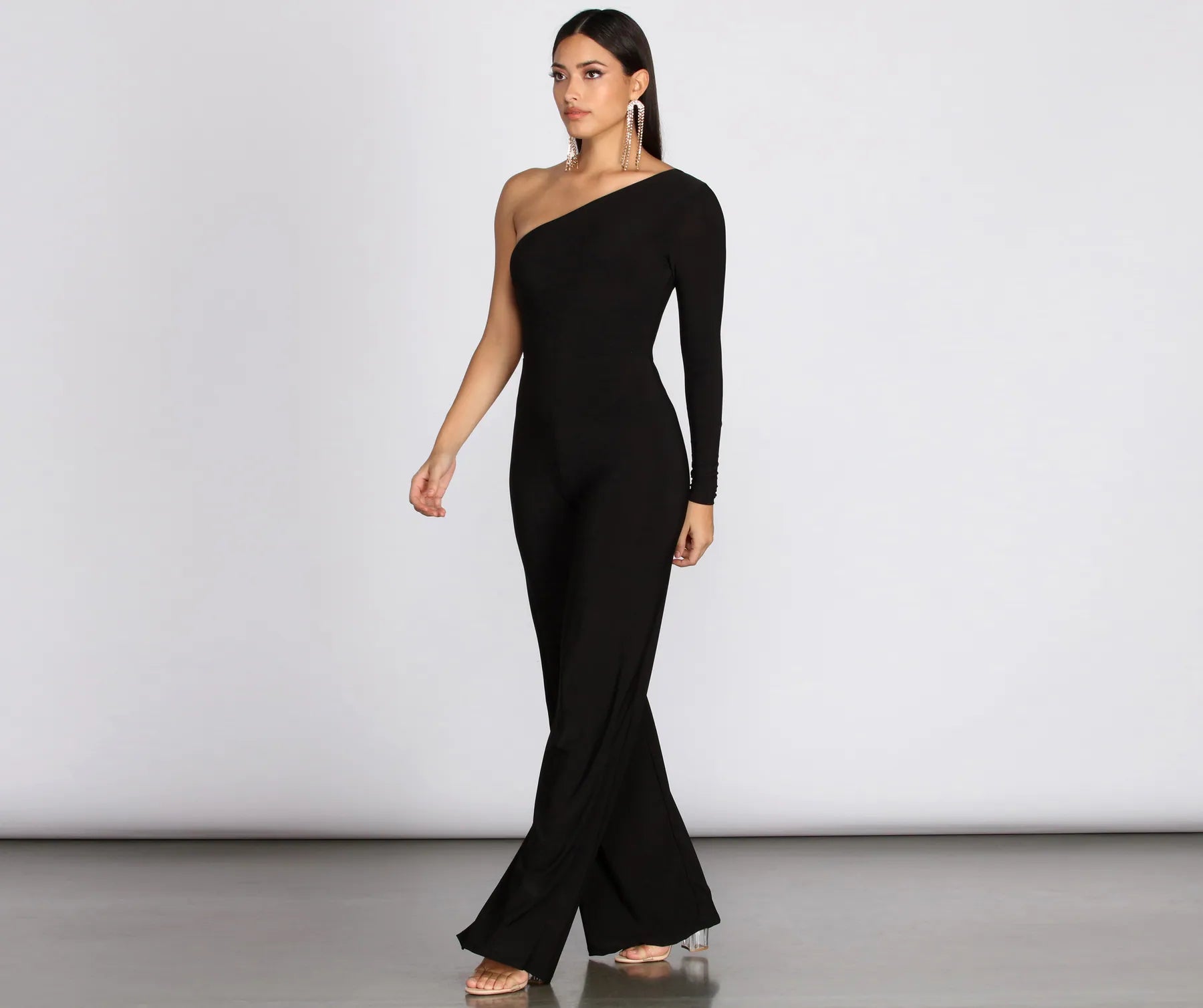 On Show One Shoulder Jumpsuit - Image 4