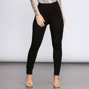 High Rise Stretch Ponte Pants
