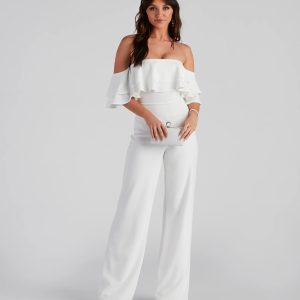 Iconic Elegance Off The Shoulder Jumpsuit