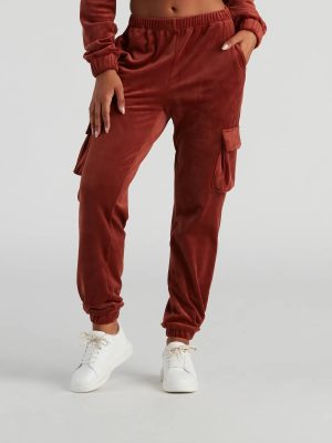 Serious Chills Velour Cargo Joggers