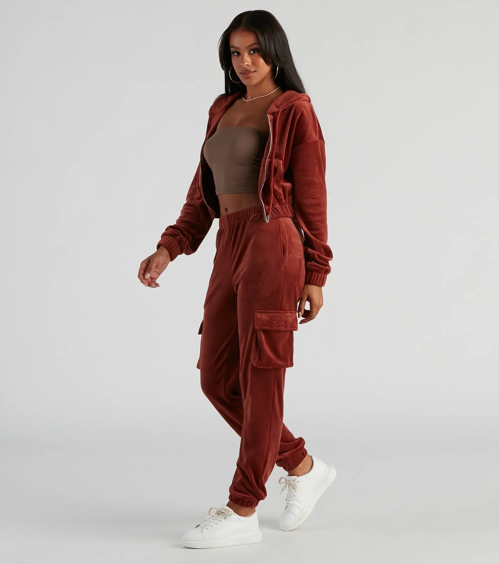 Serious Chills Velour Cargo Joggers - Image 3