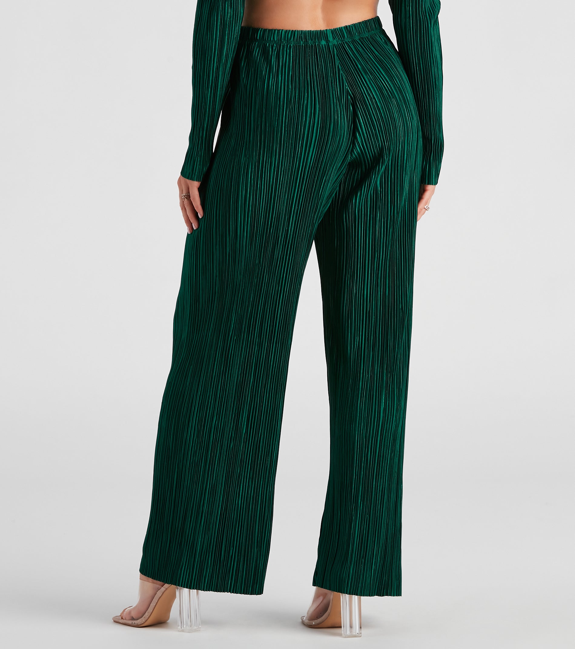 Dinner Date Satin Wide Leg Pants - Image 7