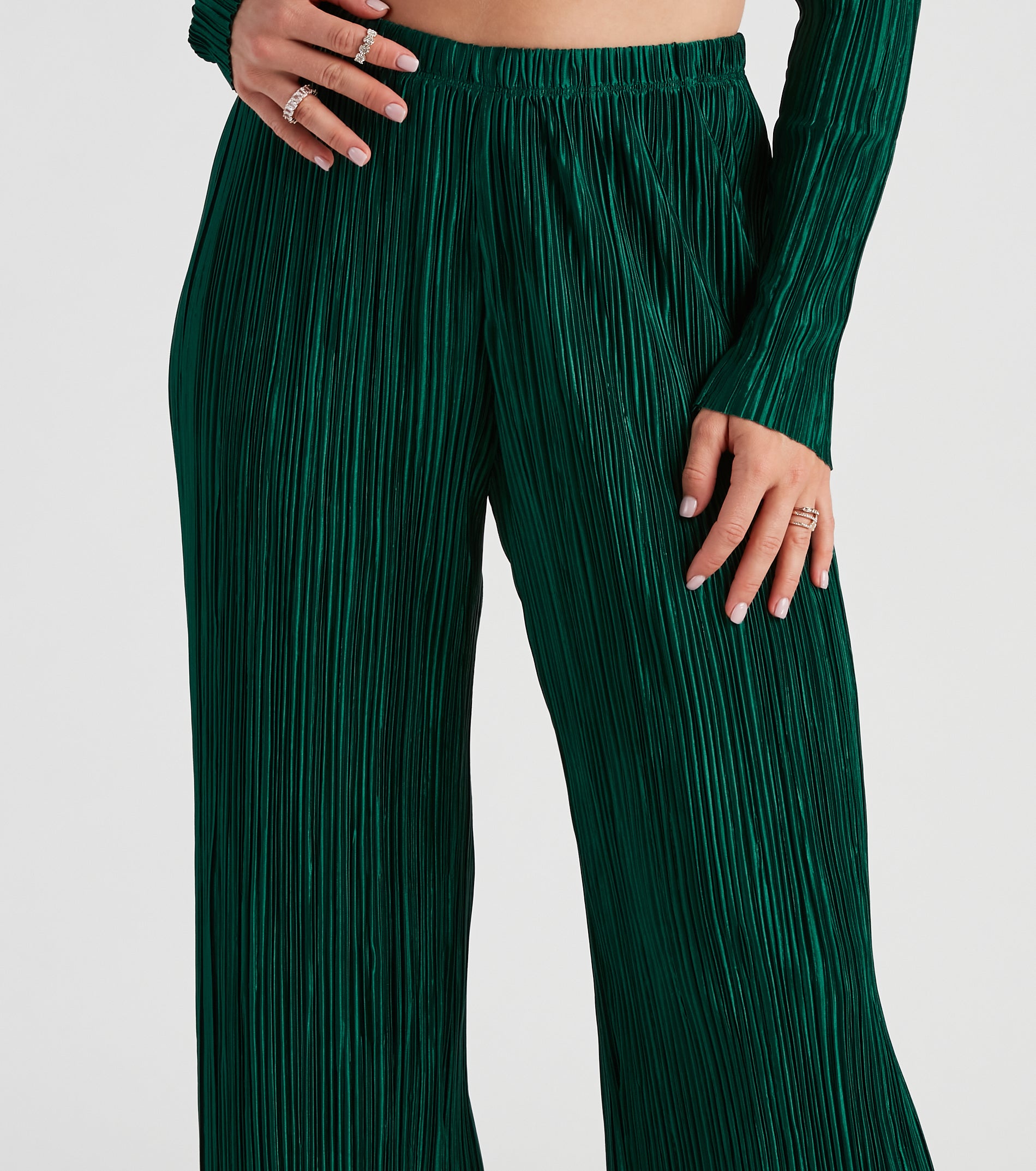 Dinner Date Satin Wide Leg Pants - Image 8