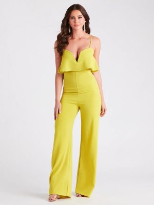 Shake Things Up Ruffled Wide-Leg Jumpsuit