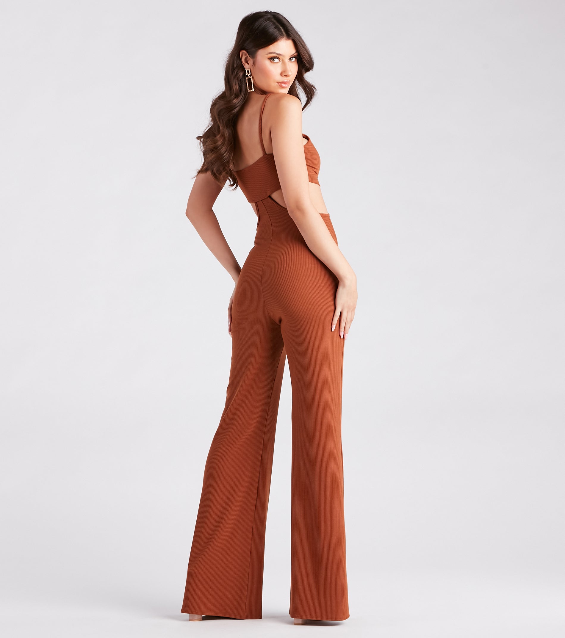 Getaway Girl Rib Knit Cutout Jumpsuit - Image 6