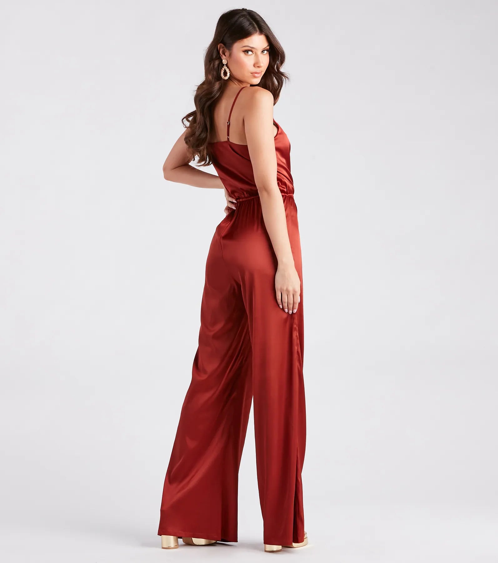 Looking Luxe Satin Wide-Leg Jumpsuit - Image 2