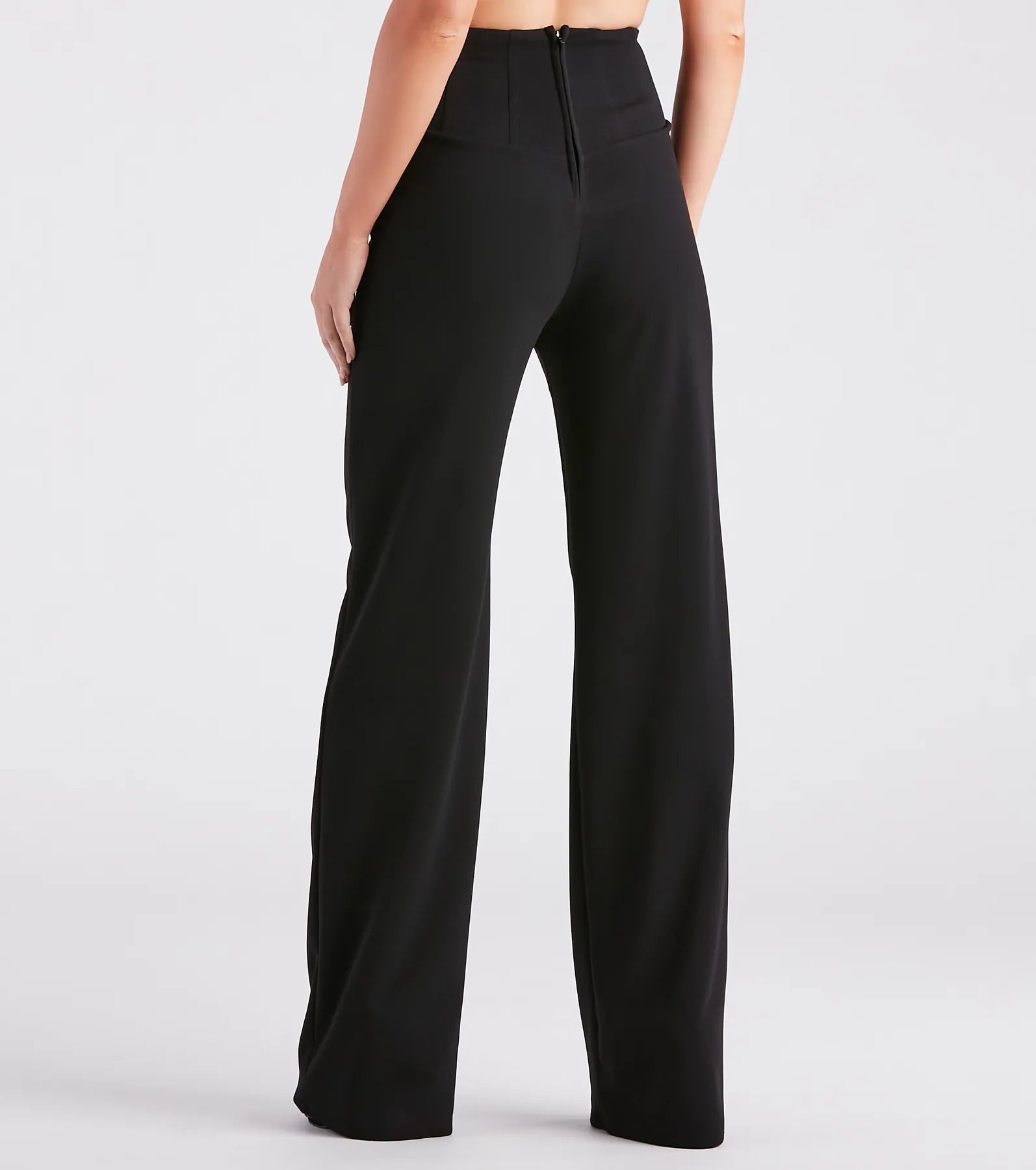Cinch It Together Crepe Corset Trouser Pants - Image 3