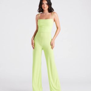 Electric Nights Sleeveless Wide-Leg Jumpsuit