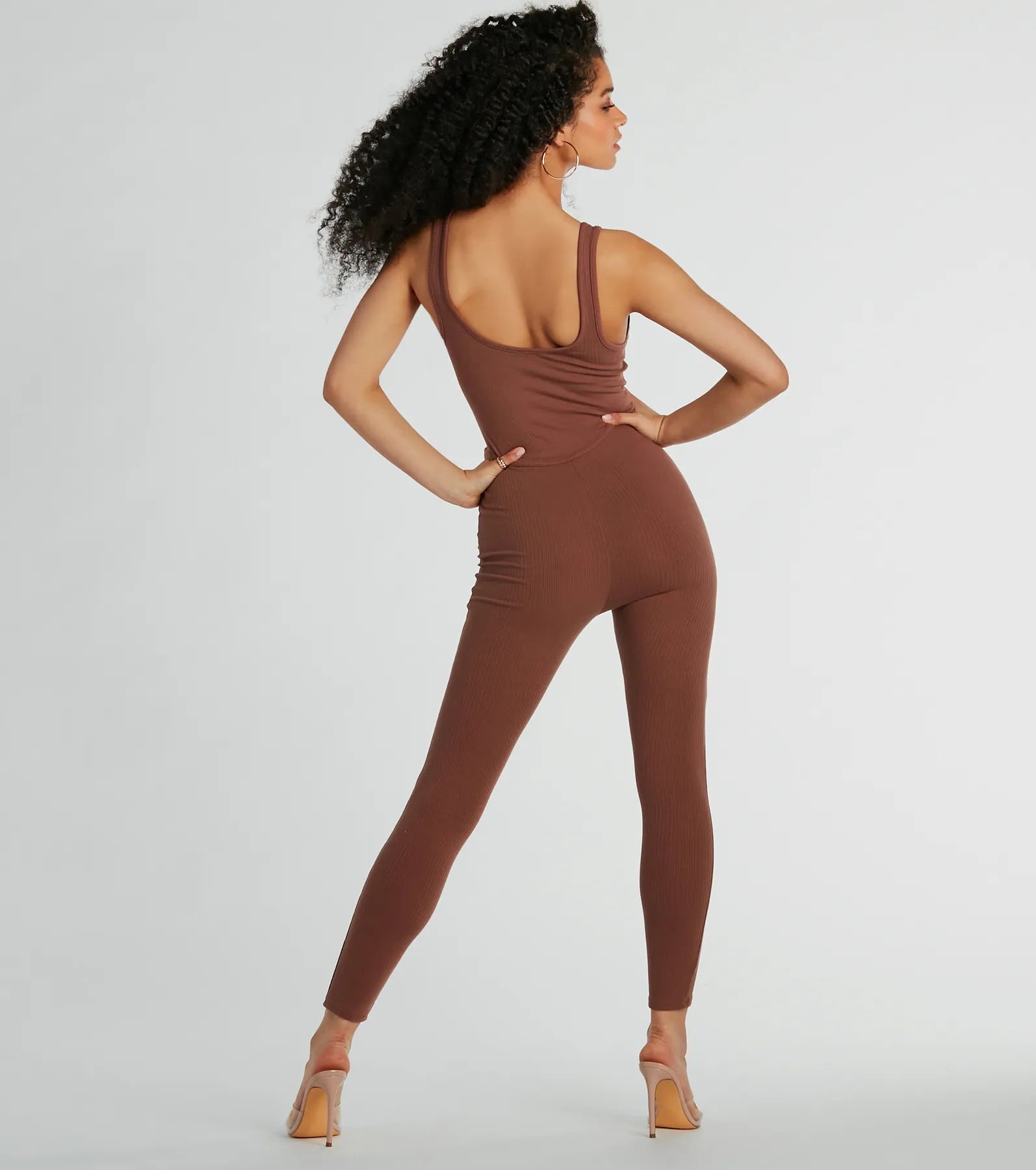 Chill Vibes Ribbed Knit Corset Catsuit - Image 2