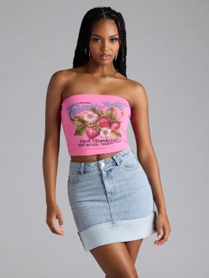 Feeling Fun Cuffed Denim Mini Skirt