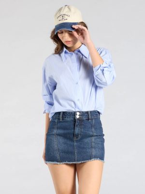 Cute Expectation Mid-Rise Denim Mini Skirt