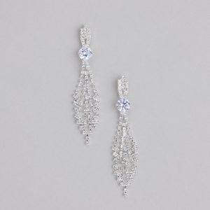 Luxe Shimmer Rhinestone Chandelier Earrings
