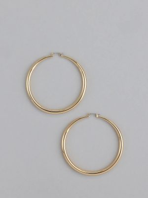Sleek Glam Large Hollow Hoop Earrings
