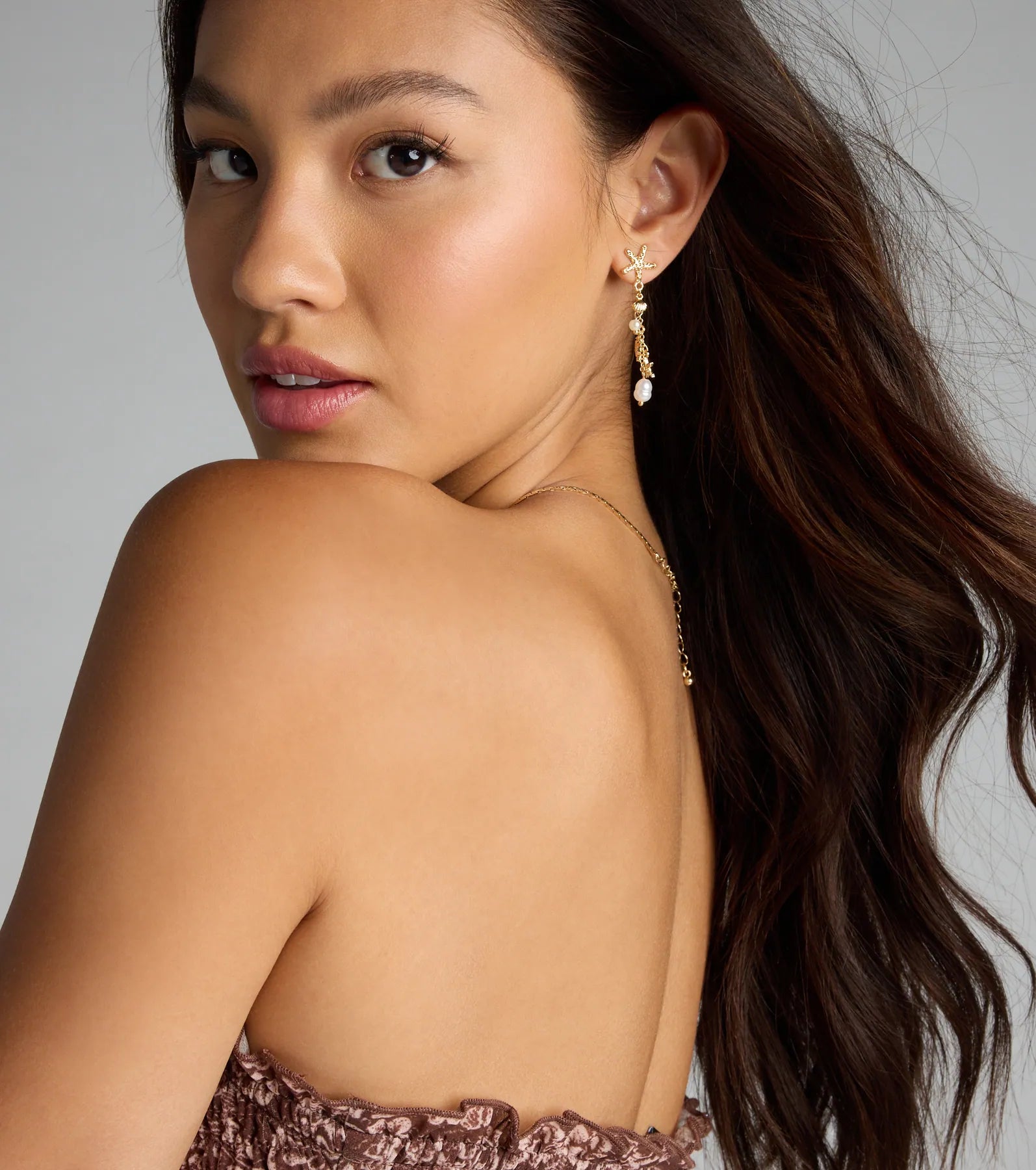 Mermaid Mood Starfish and Seashell Earrings - Image 2