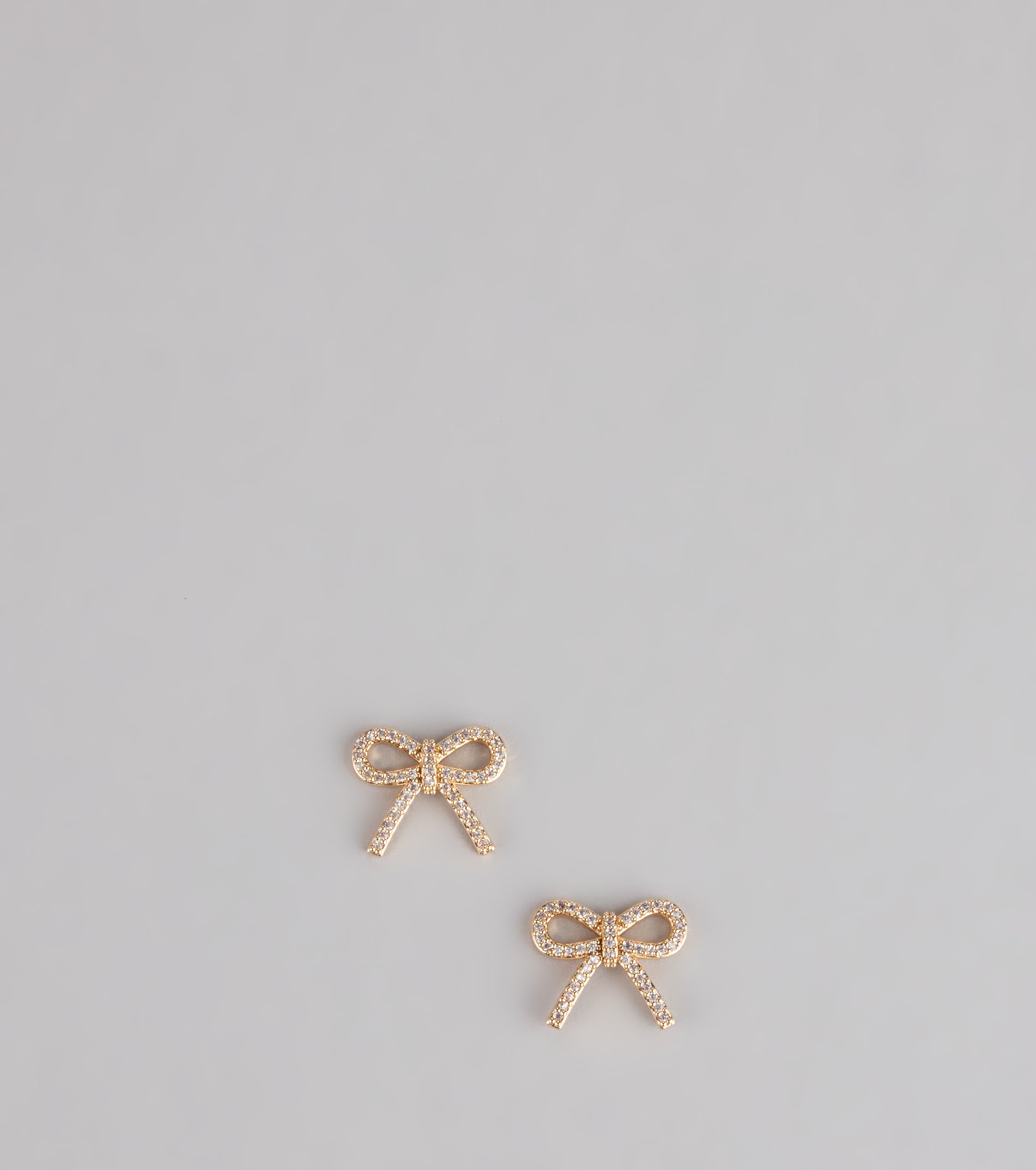 Tied To Shine Bow Stud Earrings