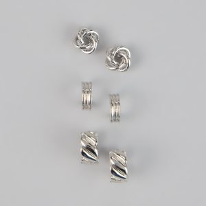 Three Times the Shine Hoop Earring Set