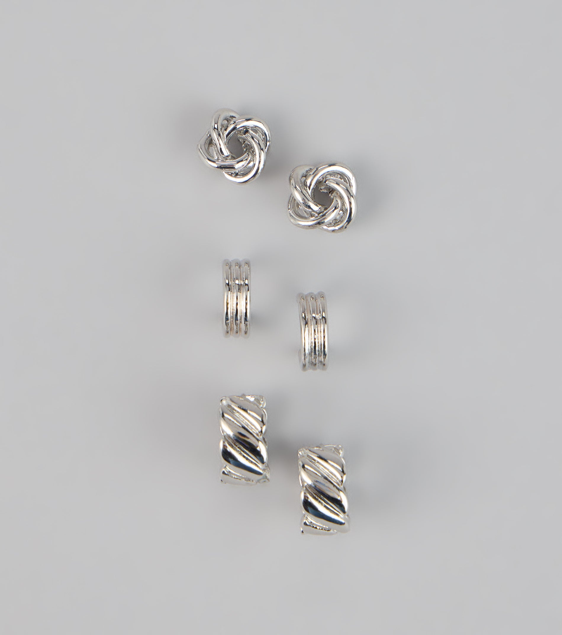 Three Times the Shine Hoop Earring Set