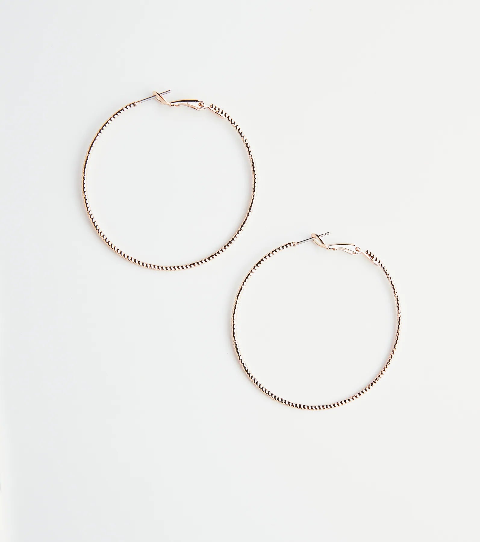 Tiny & Textured Shimmer Hoops - Image 2