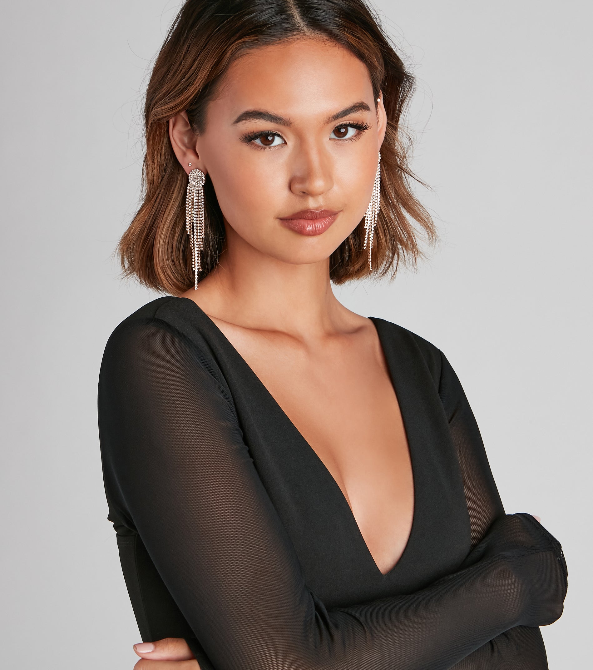 Divine Beauty Rhinestone Earrings