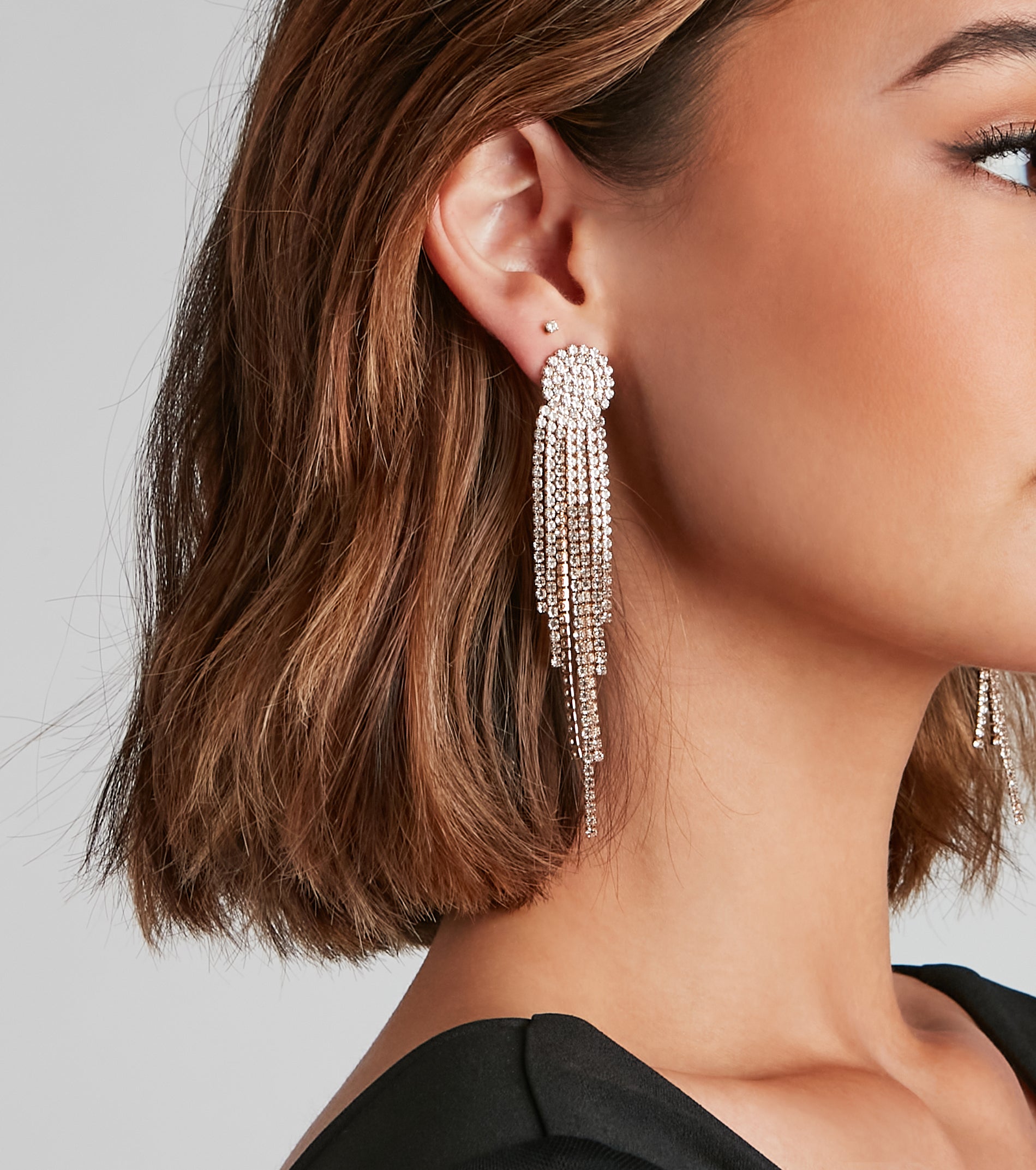 Divine Beauty Rhinestone Earrings - Image 2