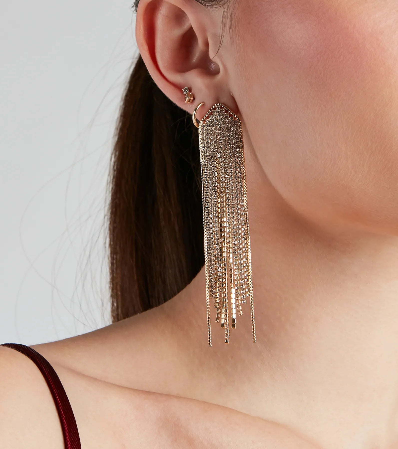 Madam Of Glam Rhinestone Earrings - Image 4