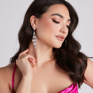 Rhinestone Chandelier Earrings