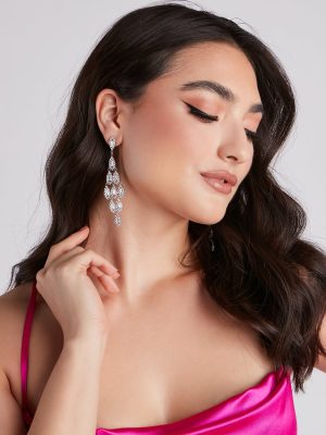 Rhinestone Chandelier Earrings