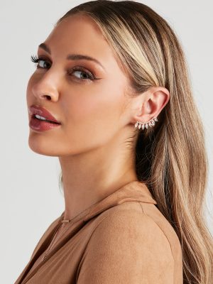 Trendy Details Embellished Ear Cuffs