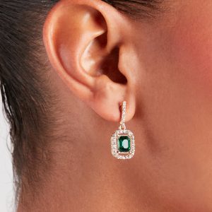 Simply Luxe Halo Gemstone Stud Earrings